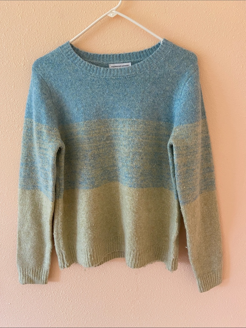 Women’s Cupcakes and Cashmere Two Tone Sweater, Size Medium, Stretch